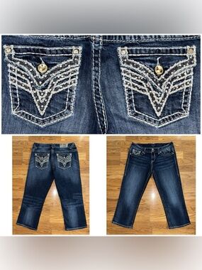 Vigoss The New York Capri Women’s Size 11/12 Diamond Studs Sequins Metallic